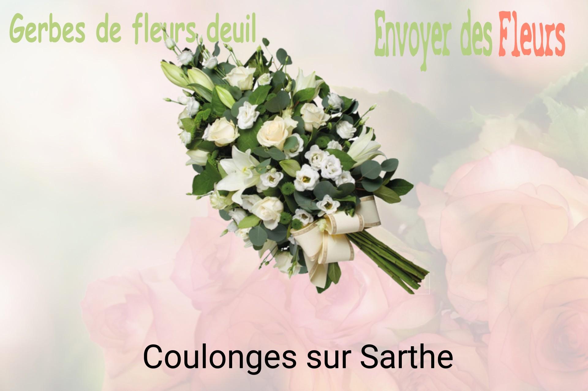 Gerbe de fleurs de deuil livrée à Coulonges-sur-Sarthe